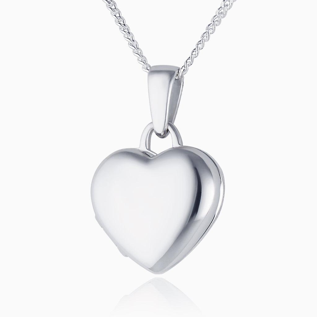 Product title: Tiny White Gold Heart, product type: Locket