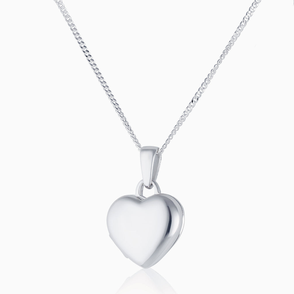 Product title: Tiny White Gold Heart, product type: Locket