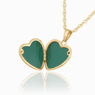 Product title: Premium Gold and Emerald Heart Locket, product type: Locket