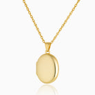 9 ct gold oval 4-photo locket on a 9 ct gold rope chain