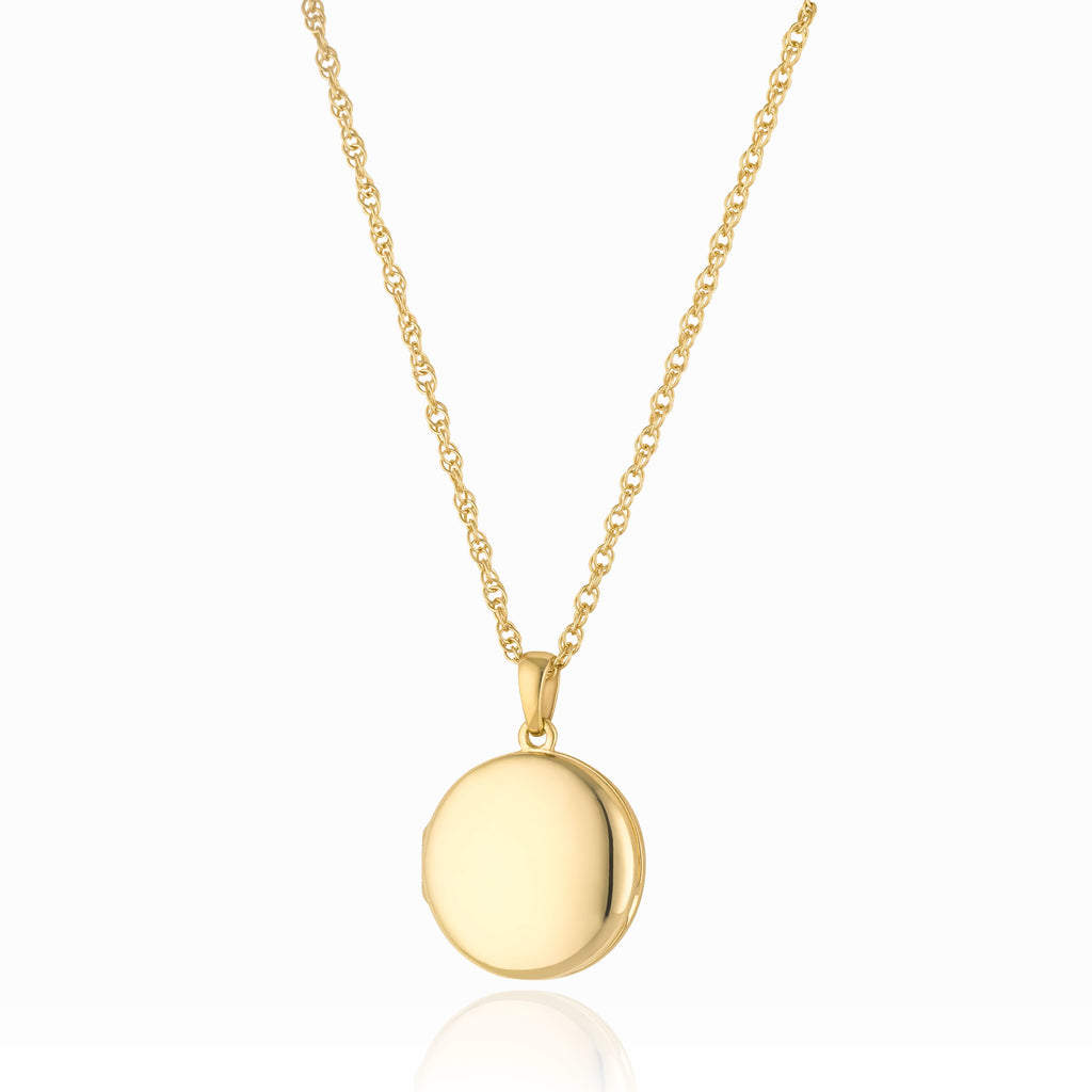 Product title: Hand Polished Round Gold Locket, product type: Locket