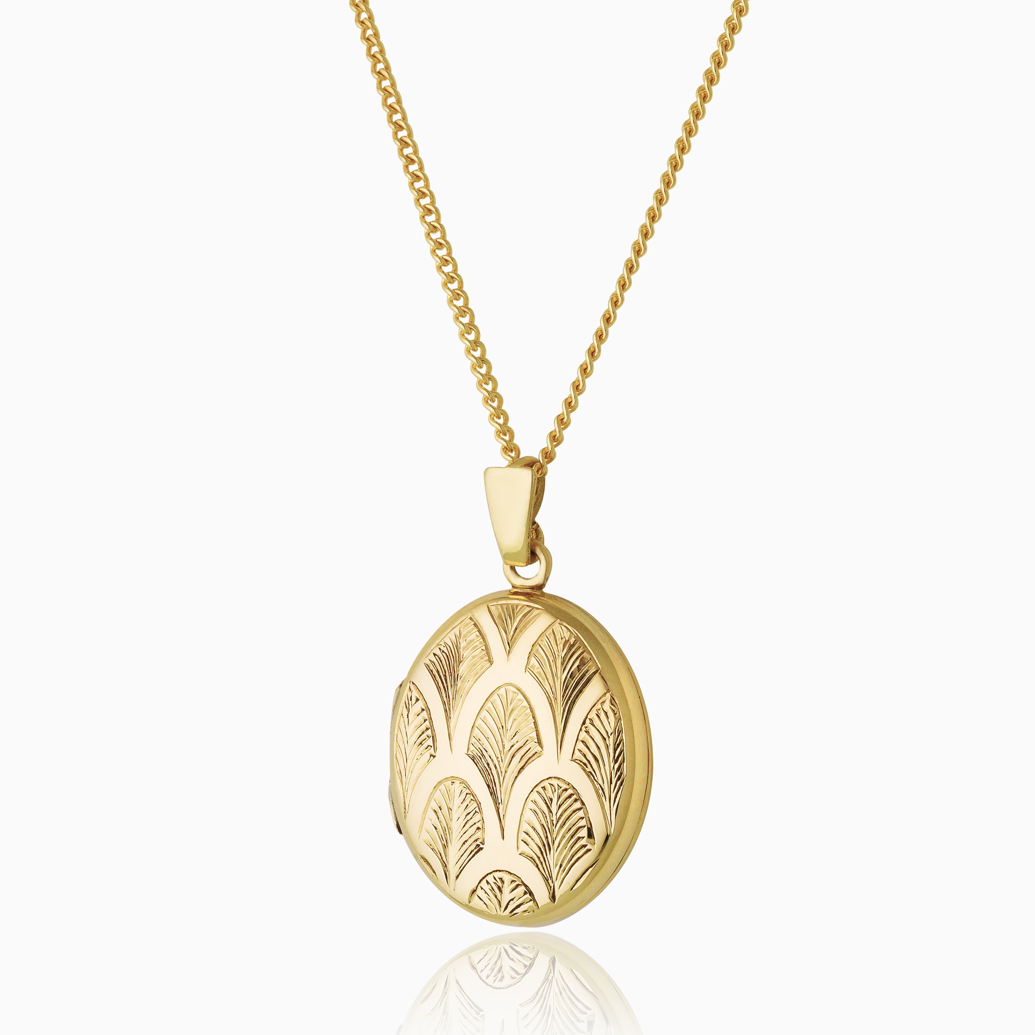 Product title: Gold Palmette Locket, product type: Charms & Pendants