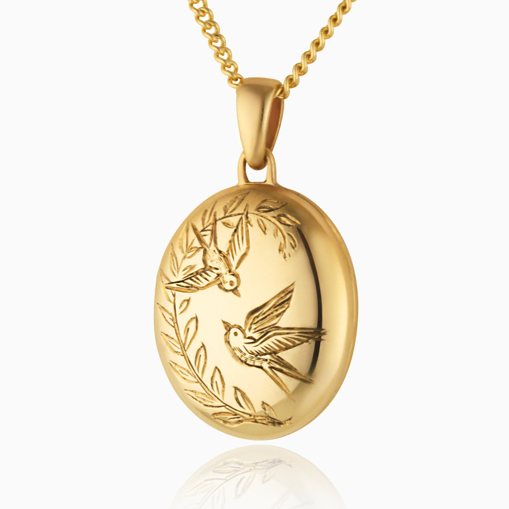 Product title: Golden Lovebirds Locket, product type: 