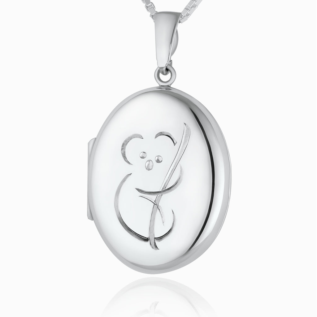 Product title: Hand Engraved Koala Bear Locket, product type: Locket