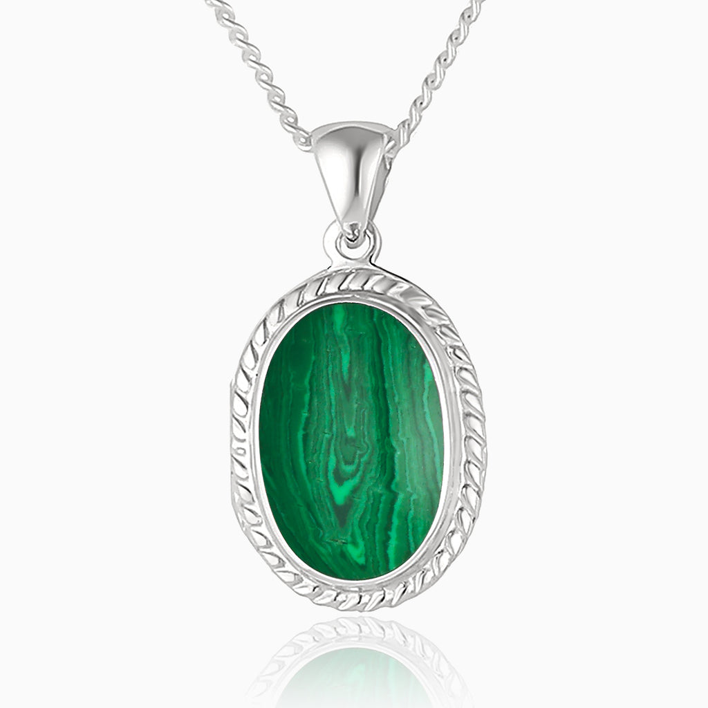 Product title: Petite Malachite Oval Locket, product type: Locket