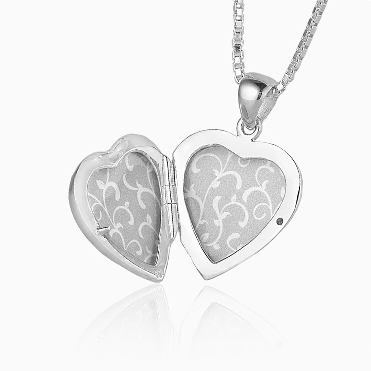 Product title: Diamond Silver Heart Locket, product type: Locket