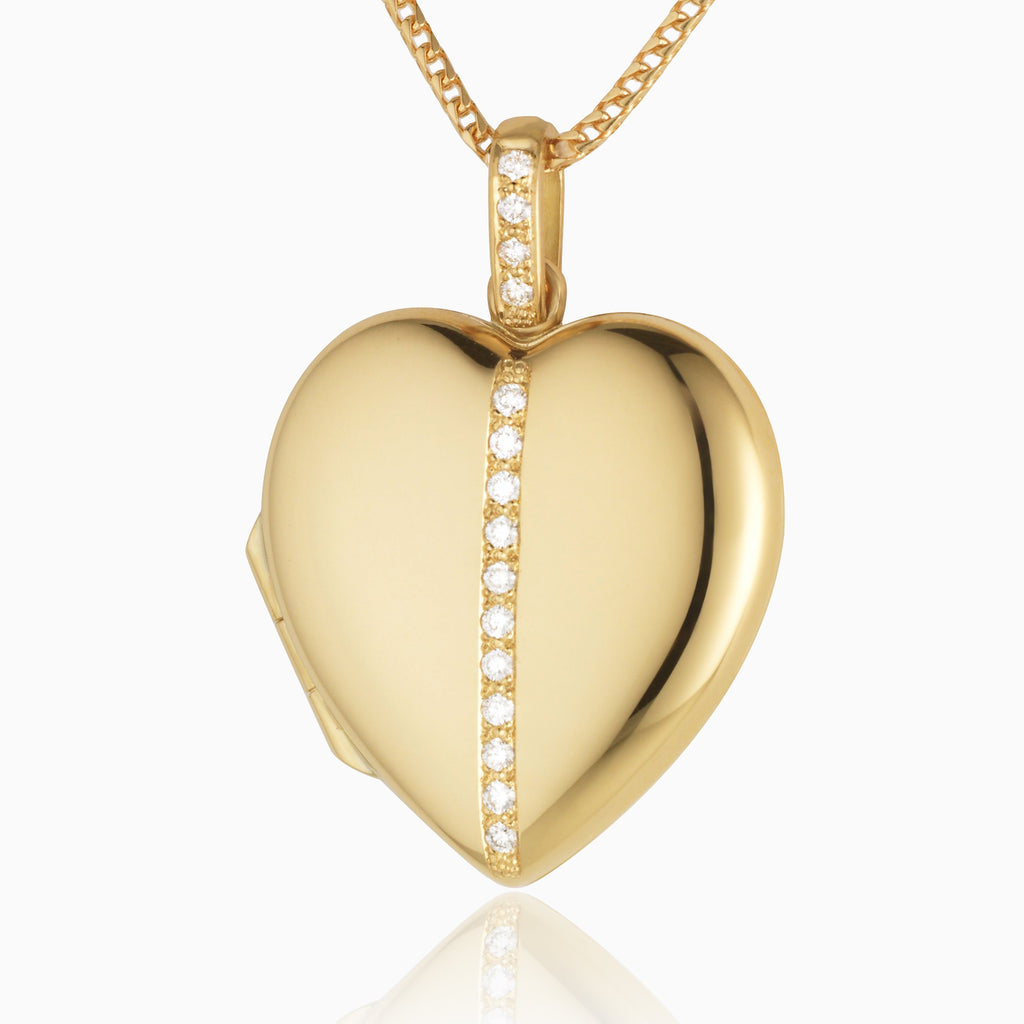 Product title: Contemporary 18 ct Diamond Heart, product type: Locket
