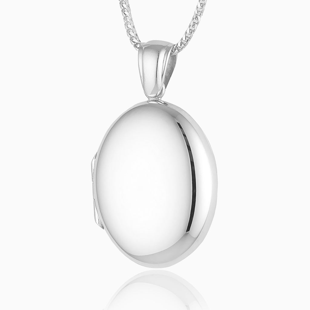 Product title: 18 ct White Gold Oval Locket, product type: Locket