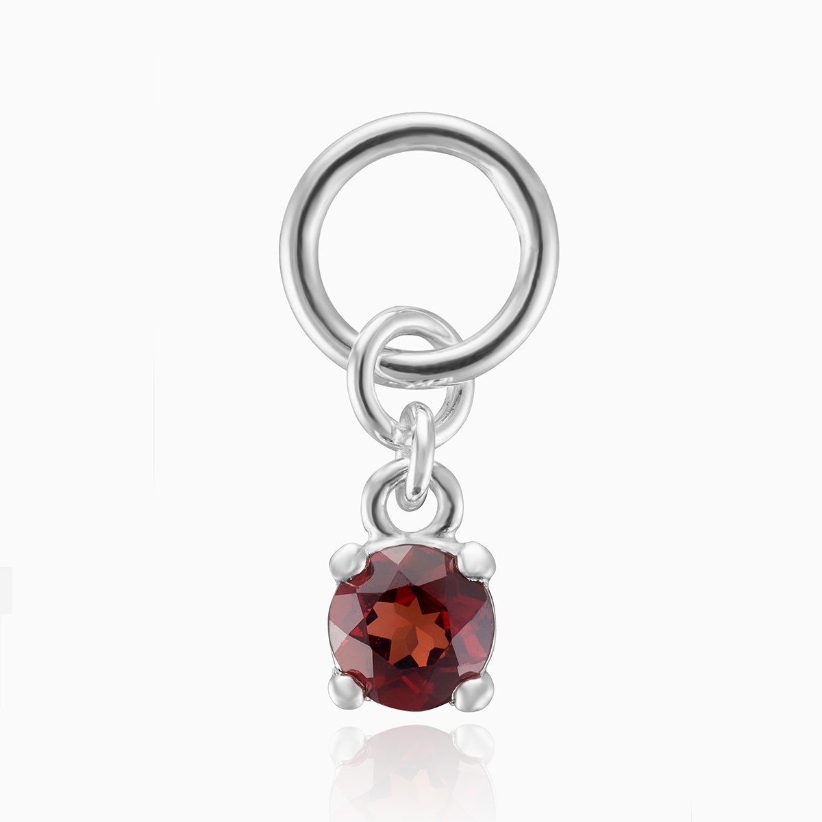 Product title: Red CZ Silver Charm, product type: Charm