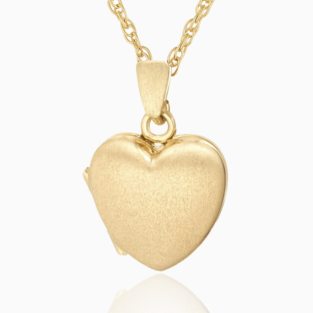 Product title: Premium Gold Satin Heart, product type: Locket