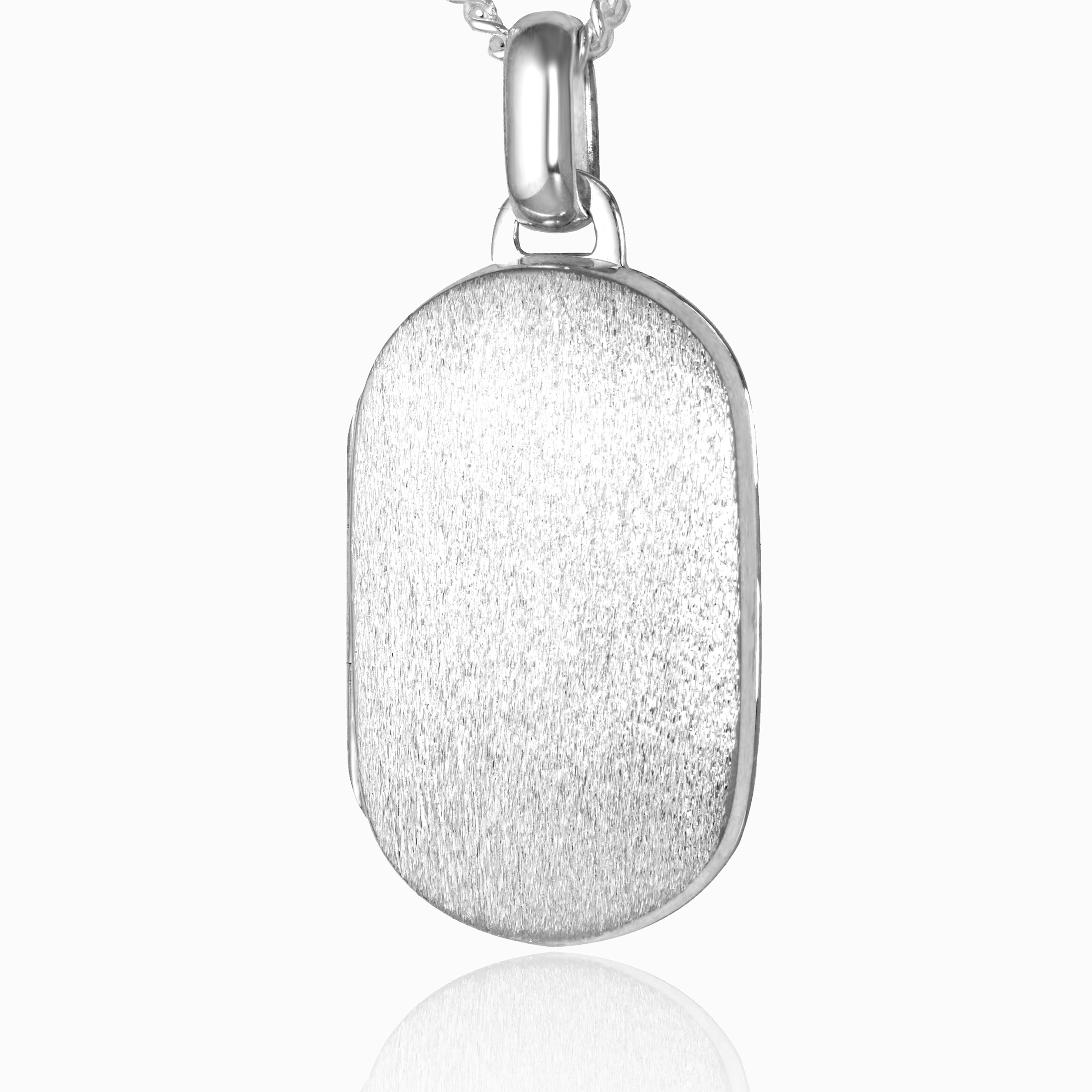 Product title: Frosted Dog Tag Locket, product type: Locket