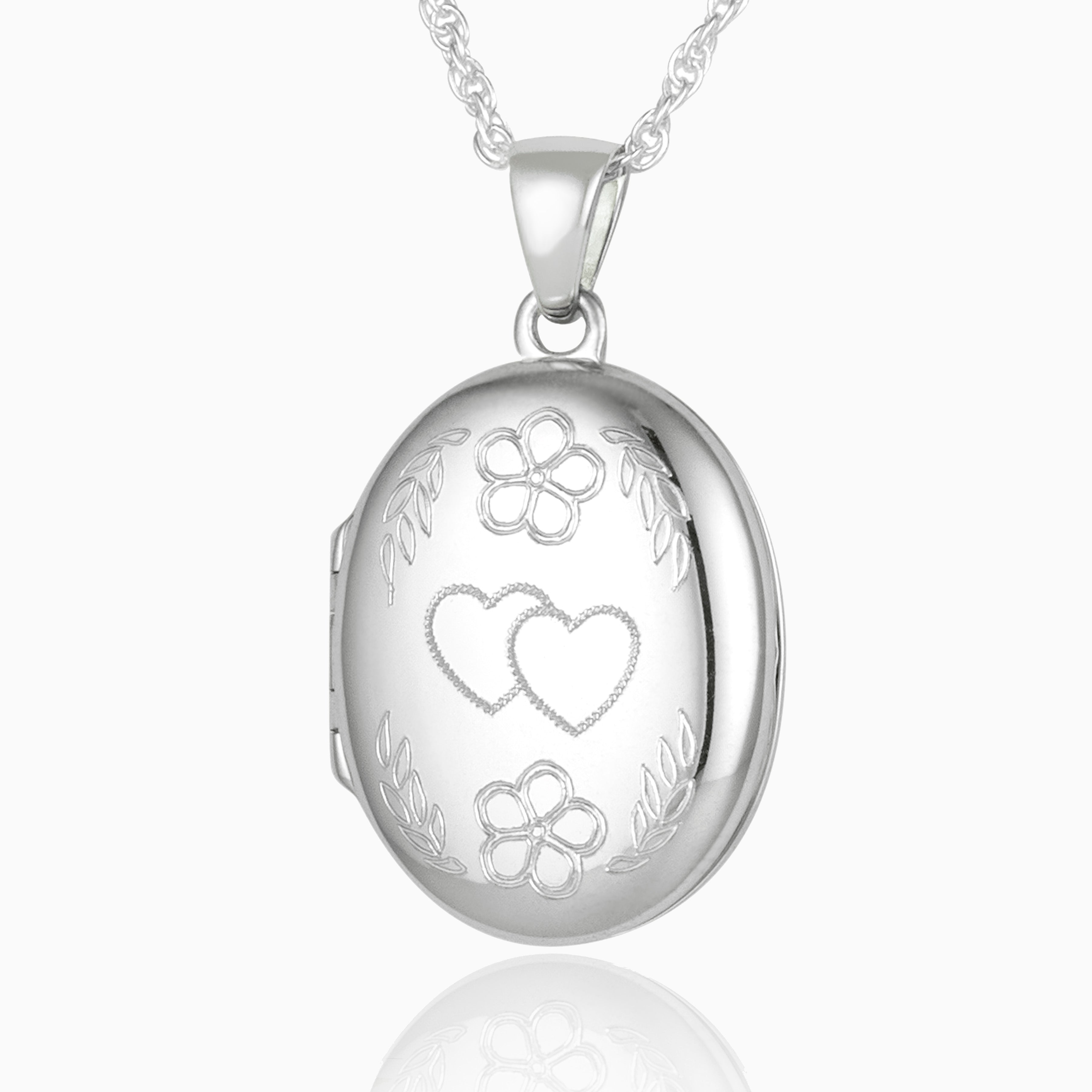 Silver heart locket on sale vintage