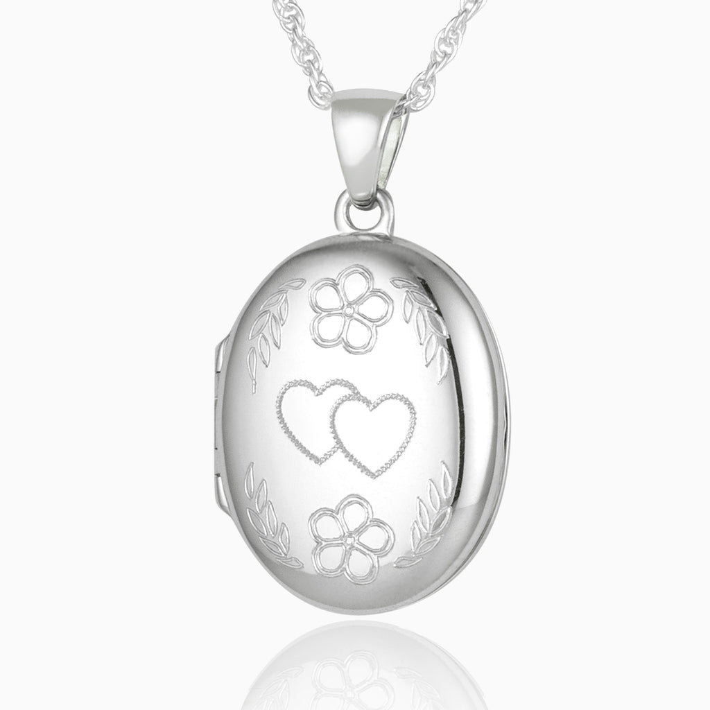 Product title: Vintage Flowers and Hearts Locket, product type: Locket