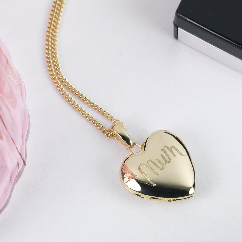 Product title: Contemporary Gold Mum Locket, product type: Locket
