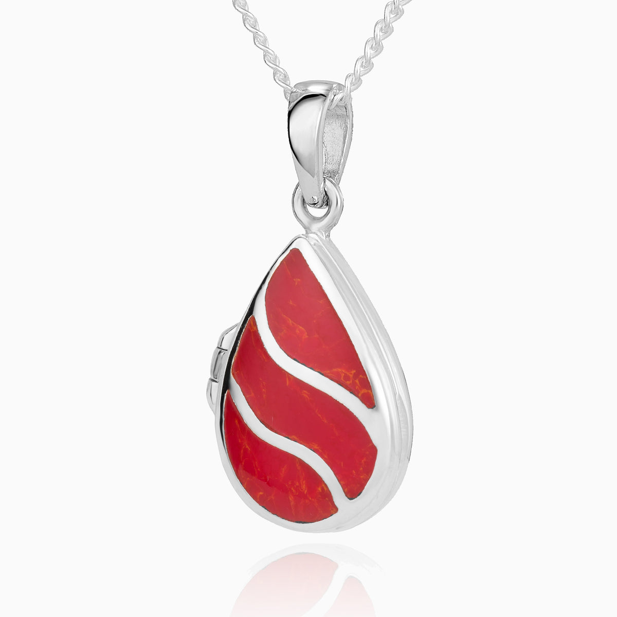Product title: Coral Teardrop Locket, product type: Locket