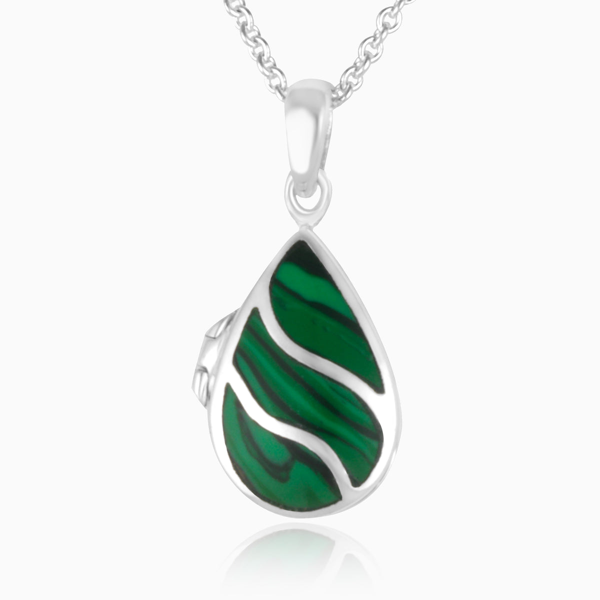 Product title: Malachite Teardrop Locket, product type: Locket