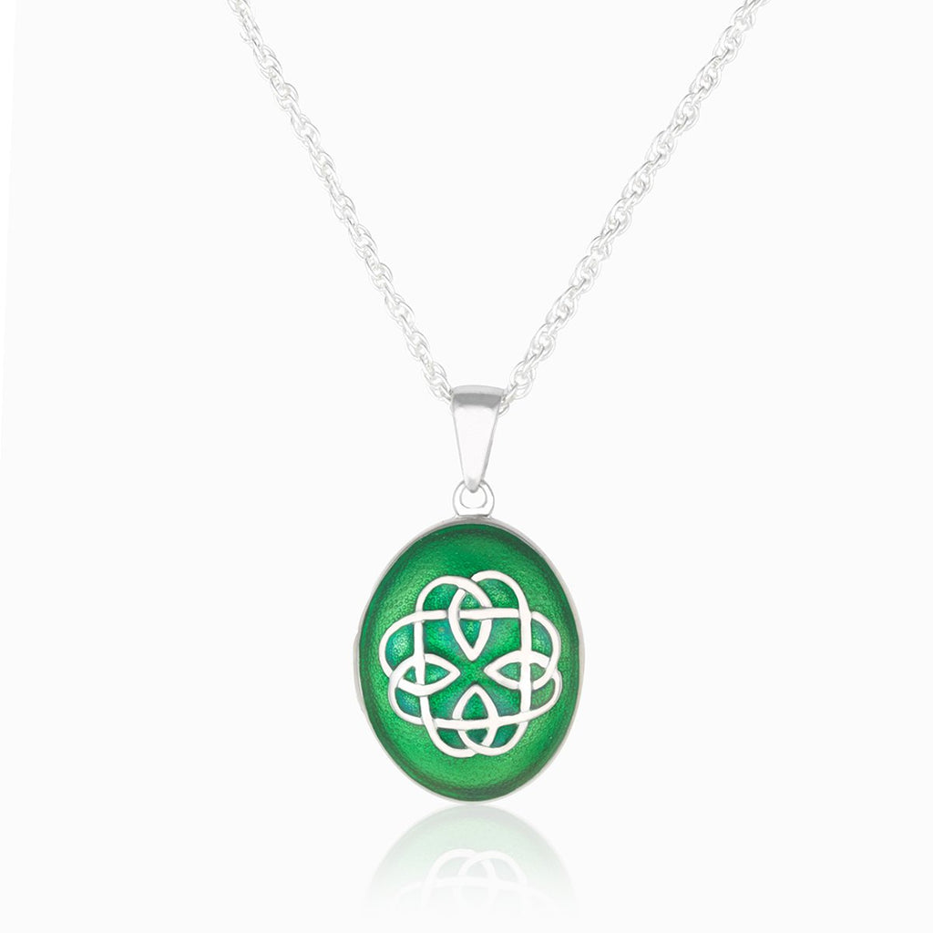 Product title: Celtic Green Enamel Locket, product type: Locket