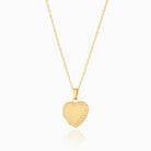 9 ct gold heart locket with a satin finish and rope twist border on a 9 ct gold rope chain.