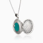 Product title: Turquoise and Marcasite Locket, product type: 