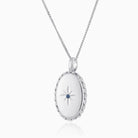 Product title: White Gold and Sapphire Locket, product type: Locket