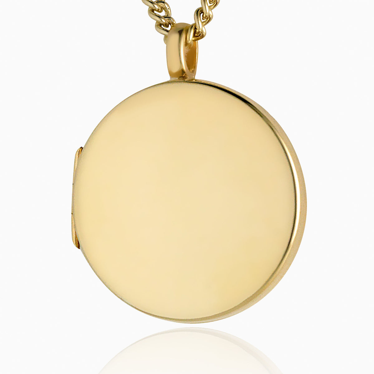Product title: Large Round Gold Locket, product type: Locket