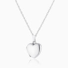Product title: Hand Polished White Gold Petite Heart, product type: Locket