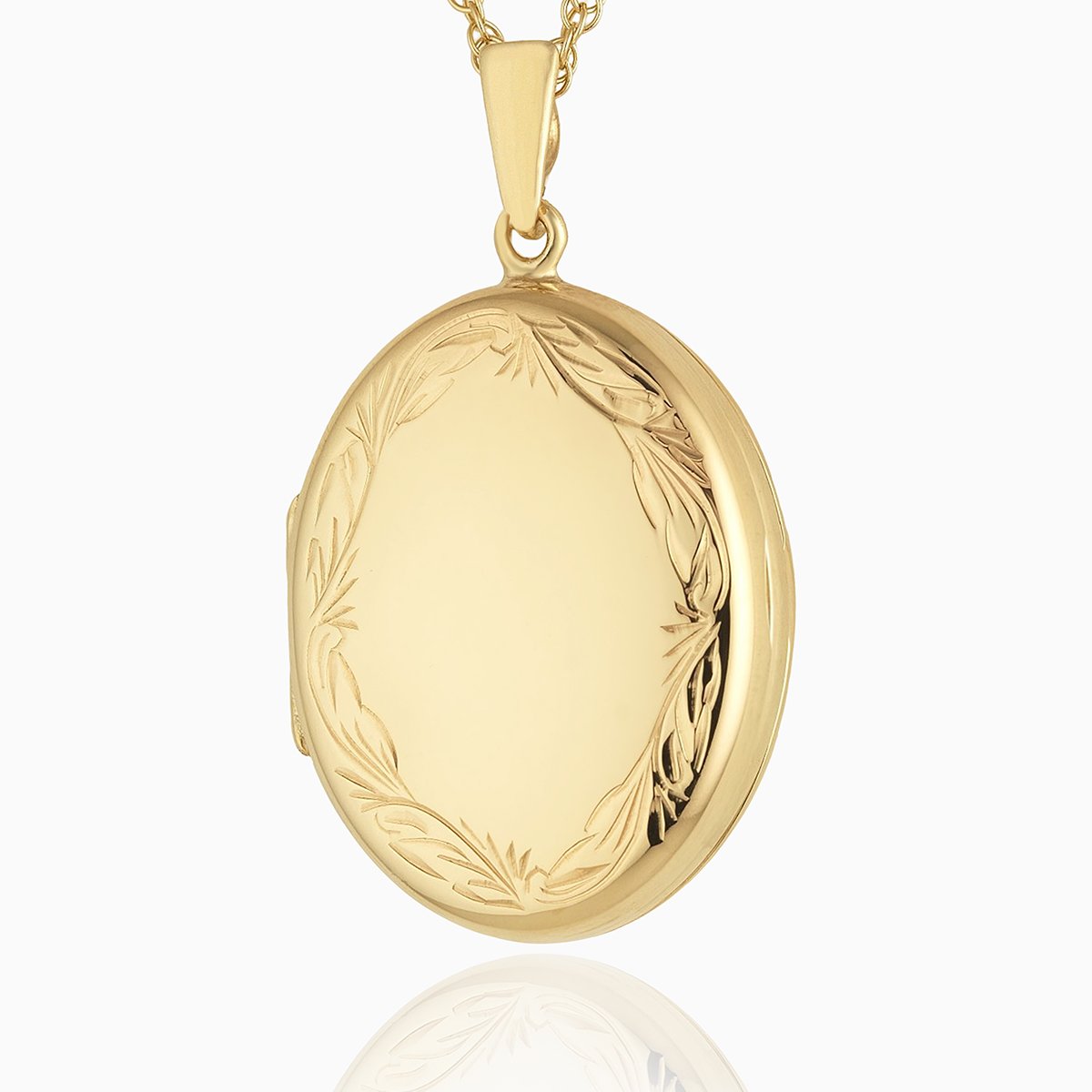 Hand Engraved Foliate Border 4-Photo Gold Locket – The Locket Tree