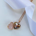 Product title: Rose Gold Floral Heart, product type: Locket
