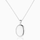 sterling silver oval 4-photo locket on a sterling silver box chain