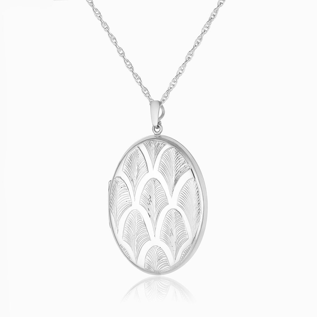 Product title: Extra Large Art Deco Palmette Locket, product type: Locket