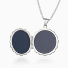 Product title: Silver Scalloped Locket, product type: Locket