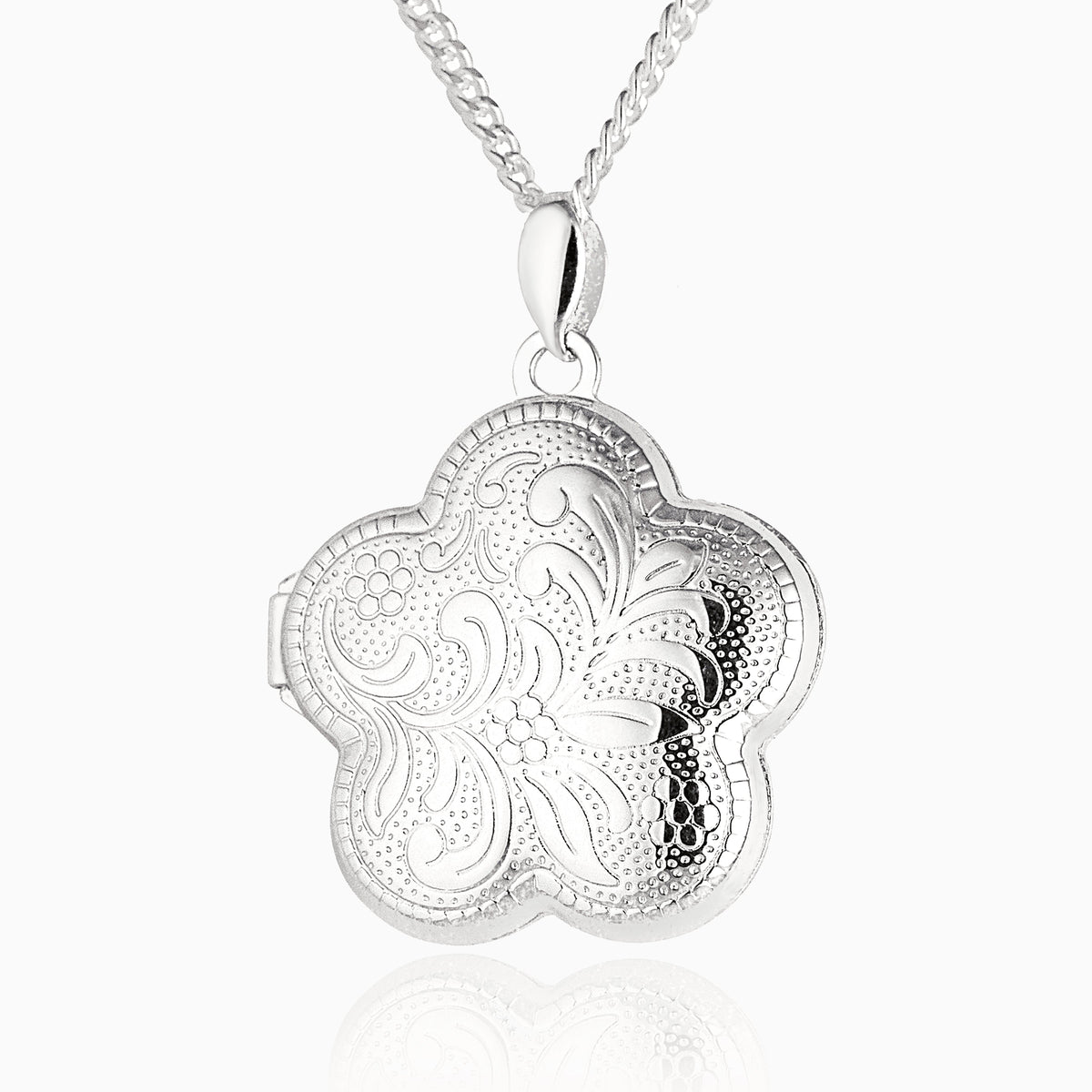 Flower Shaped Silver Locket The Locket Tree Flower Shaped Silver Locket The Locket Tree