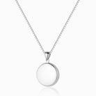 sterling silver round locket on a sterling silver box chain