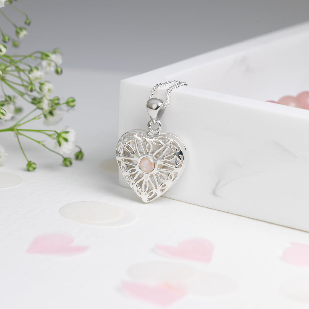 Product title: Petite Pink Filigree Locket, product type: Locket